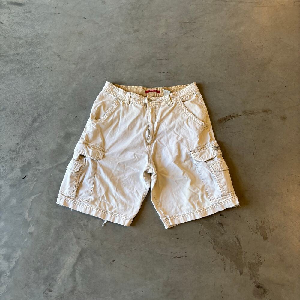 y2k vintage unionbay cream utility cargo shorts